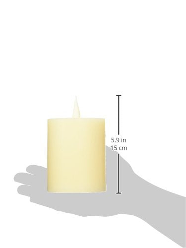 Candlescence Flameless Battery Operated LED Real Wax Pillar Candle with Timer (3.5x4) 4 inch - PawsPlanet Australia