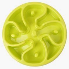 [Australia] - FitFurFun Slow Feed Dog Bowl for Fast Eaters (Promotes Healthy Digestion! Prevents Choking, Bloating, Regurgitation and Overeating!) Green 