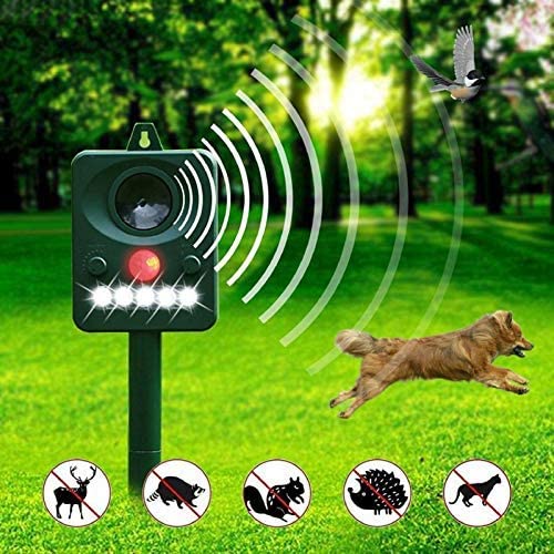 Cat Repellent Outdoor Ultrasonic Solar Animal Repellent with Flash Speaker Marten Repellent for Cats, Dogs, Pests, Red Deer - PawsPlanet Australia