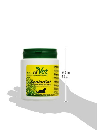 cdVet Naturprodukte SeniorCat 70 g - Cat - Complementary feed - deficiencies - herbs + vitamins + iron - listlessness - after illness + surgery - lack of agility - at older animals - - PawsPlanet Australia