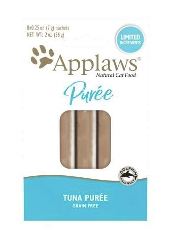 [Australia] - Applaws Lickable Puree Cat Treats in 2 Flavors: (1) Chicken and (1) Tuna (.25 Ounce Sachets, 8 Count per Flavor, 16 Treats Total) Plus Silicone Lid 