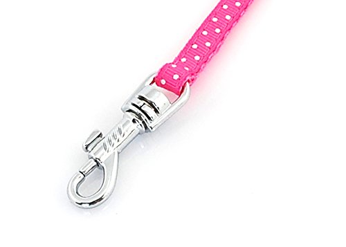 SMALLLEE_LUCKY_STORE Pet Cat Harness and Lead Leash Set Polka Dots Collar Chest Strap Adjustable Escape Proof Walking Training for Kitten Puppy Rabbit,Pink polka dots-pink - PawsPlanet Australia