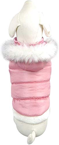 Delifur Dog Cold Weather Coats Winter Cotton-Padded Jacket with Hood for Teddy Small Medium Dogs XL - PawsPlanet Australia
