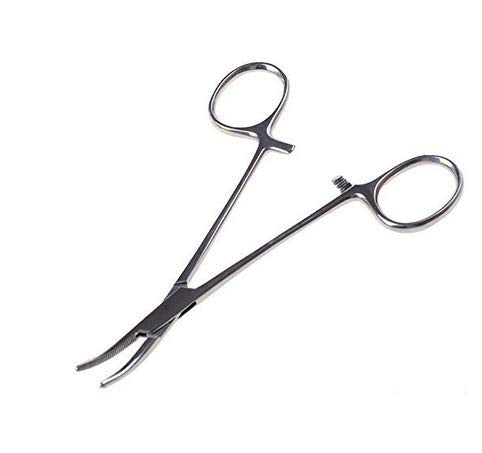 [Australia] - WYSUMMER Hemostat Forceps, High Quality Stainless Steel Dog Cat Pet Scissors Ear Hair Clamp Fishing Scissors Tools (12.5CM Bent) 12.5cm Bent 