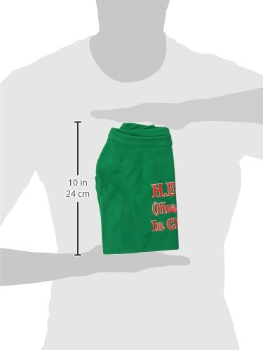 [Australia] - Mirage Pet Products 18-Inch Head Elf in-Charge Screen Print Shirts for Pets, XX-Large, Emerald Green 