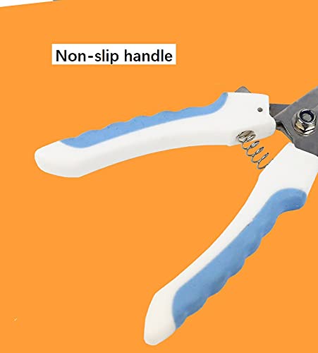 ANSIEDIO Claw Scissors for Dogs and Cats with Nail File - Stainless Steel Nail Scissors Claw Care Cutter for Medium & Small Pets Nail Clippers with Safety Protection (Blue) Blue - PawsPlanet Australia