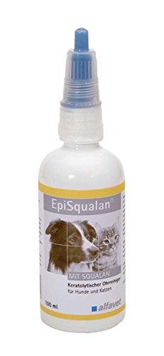 alfavet EpiSqualan, ear cleaner with squalane, very gentle, for heavy earwax for dogs and cats, not ototoxic, 50ml - PawsPlanet Australia
