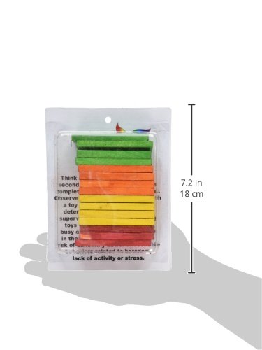 [Australia] - Featherland Paradise, Brightly Colored Wood Slats, Bird Toy 15 Pack 