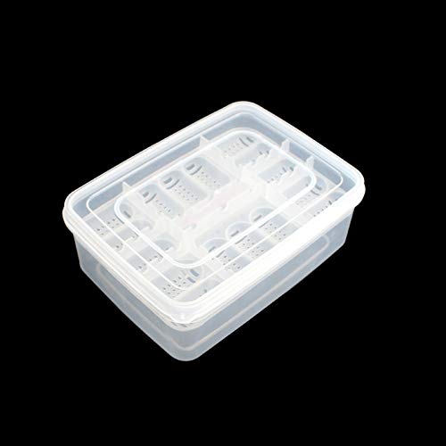 16 Grids Reptile Breeder Box Professional Plastic Reptile Breeding Box Hatching Incubator for Amphibians Snakes Lizards Turtles Tortoises Geckos with Eggs Tray Thermometer Not Included 6.6×4.8×2.4inch - PawsPlanet Australia