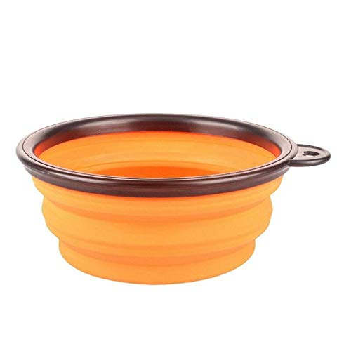 PETS EMPIRE Travel Bowl of The Brand Dogs Cats Pet Food Dish Foldable Bowl Drinking Bowl Water Bowl (Orange) Orange - PawsPlanet Australia