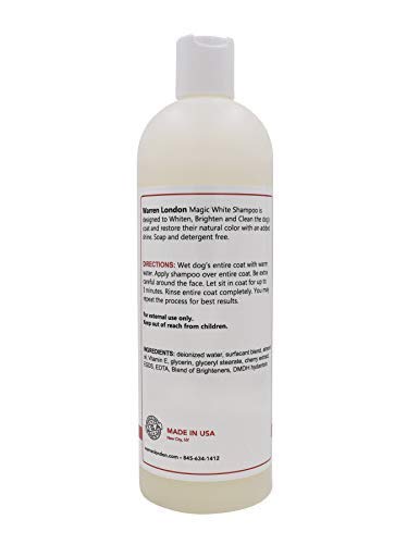 [Australia] - Warren London Magic White Brightening Dog Shampoo - Enhances Natural Color & Shine of All Coats - 17 oz & 1 Gallon 17 Ounce 