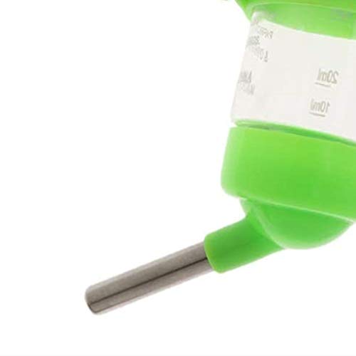 ZXAZX 125ML No Drip Drinking Water Bottle Pet Water Feeder with Attachment suit for Pet Small Animal Rabbits Hamster (green) green - PawsPlanet Australia