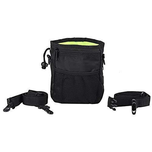 Fdit Pet Treat Bag Dog Treat Training Pouch Mesh Pouch Easily Carries Pet Toys Kibble Treats Built-In Poop Bag Dispenser 3 Ways To Wear with Adjustable Waist Belt Shoulder Strap(Black) Black - PawsPlanet Australia