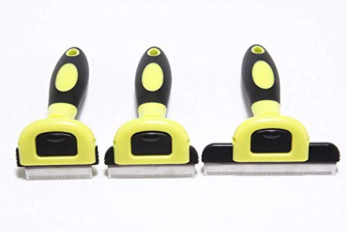 QiCheng&LYS The fur brush is suitable for cats and dogs to remove loose hair and hair. (Yellow, 66mm) - PawsPlanet Australia