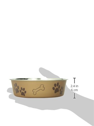 [Australia] - Loving Pets Metallic Bella Bowl Medium Champagne 