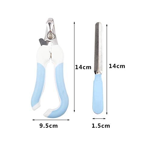 IKAAR Cat Nail Clipper Dog Nail Clippers Stainless Steel Claw Cutters Pet Nail Clipper with Nail File Animal Claws Scissor Cut Set Kit for Small Dogs Cats Birds Blue - PawsPlanet Australia