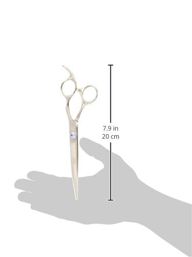 [Australia] - ShearsDirect Stainless Curved Set Handle Cutting Shear with Adjustable Gem Stone Tension, 7" 