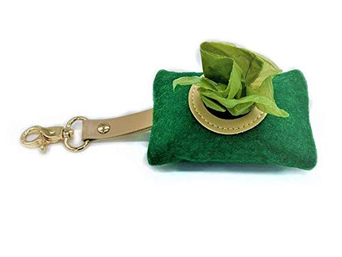 Stylish Dog Poop Waste Bag Holder Dispenser, Perfect Accessory for Pet Leash, Premium Quality, Ideal for Walking, Running or Hiking Green - PawsPlanet Australia