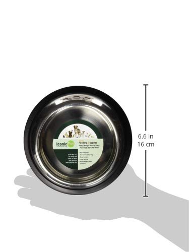 [Australia] - Iconic Pet 12 Cup Heavy Weight Non-Skid Easy Feed High Back Pet Bowl For Dog Or Cat (2 Pack) 1 Cup/8 oz. 