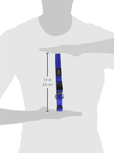 [Australia] - Rogz Utility Large 3/4-Inch Reflective Fanbelt Dog Collar Blue 