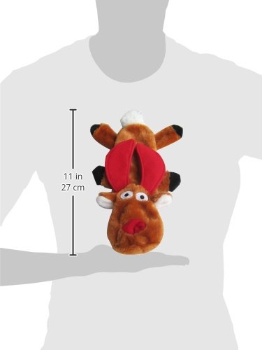 [Australia] - Iconic Pet Christmas Reindeer Flat Pet Dog Holiday Toy 