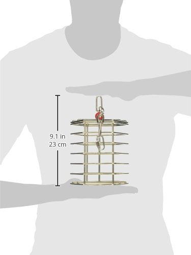 [Australia] - Featherland Paradise, Stainless Steel Baffle Cage, Durable Hanging Foraging Toy Feeder Large 