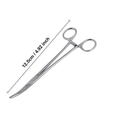 [Australia] - WYSUMMER Hemostat Forceps, High Quality Stainless Steel Dog Cat Pet Scissors Ear Hair Clamp Fishing Scissors Tools (12.5CM Bent) 12.5cm Bent 