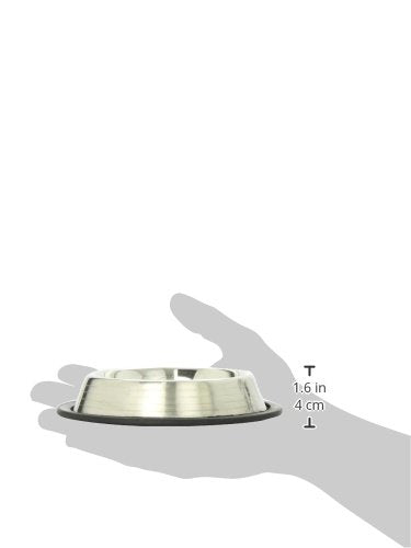 [Australia] - Bergan Stainless Steel Non-Skid/Non-Tip Pet Bowl with Ridges 1 Cup 