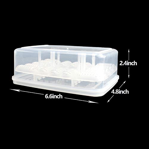 16 Grids Reptile Breeder Box Professional Plastic Reptile Breeding Box Hatching Incubator for Amphibians Snakes Lizards Turtles Tortoises Geckos with Eggs Tray Thermometer Not Included 6.6×4.8×2.4inch - PawsPlanet Australia