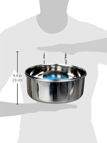 [Australia] - Advance Pet Products Stainless Steel Coop Cups with Hook, 64-Ounce 