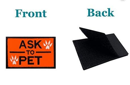7pcs Service Dog Patches with Velcro for Dog Vest Harness. in Training, Ask to Pet, I work - PawsPlanet Australia