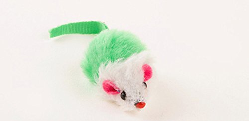[Australia] - Keklle Play Fur Mice Cat Toys – Mixed Bag of 10 Play Mice with Rattling Sounds – 4 Color Variety Pack of Catnip Toy 