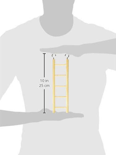 [Australia] - Pen Plax BA105 5-Step Wooden Ladder for Small Birds 