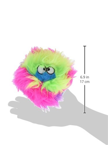 goDog Furballz Rainbow Plush Dog Toy with Chew Guard Technology, Small, Rainbow S - PawsPlanet Australia