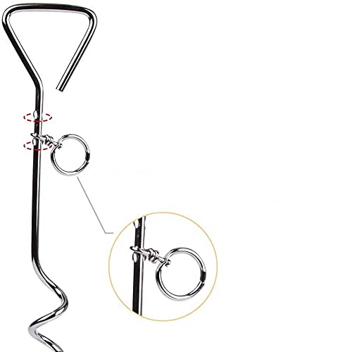 Dog Stake Metal, Pet Stake Spiral Tie-Out Pet Supply Tether Dog Leash Anchor Stakes with Spiral Shape Suitable for Outdoor Yard and Camping Small, Medium and Large Pets, Stake-Out Spike, Dog tie out - PawsPlanet Australia