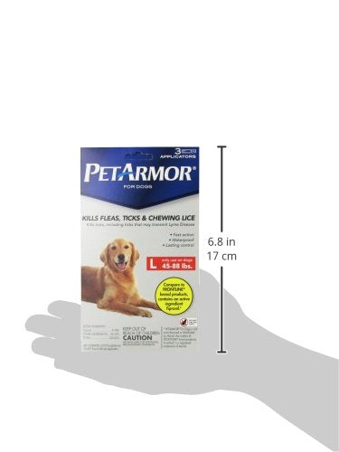 PetArmor for Dogs, Flea and Tick Treatment for Large Dogs (45-88 Pounds), Includes 3 Month Supply of Topical Flea Treatments - PawsPlanet Australia