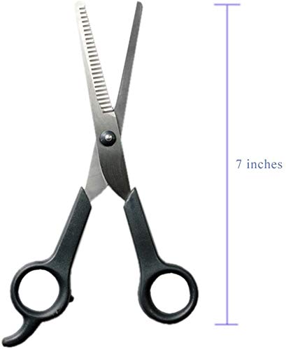 Tencro Pet Grooming Scissor [3-in-1 Set] Dog Scissor Cat Scissor Stainless Steel Trimmer, Body Trimming Sharp Scissor, Safety Rounded Tips Face/Ear/Paw Scissor, Thinning Shears Scissor - PawsPlanet Australia