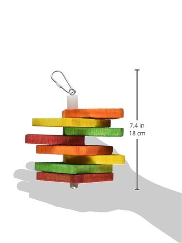 [Australia] - Featherland Paradise, Multi-Colored Wood Discs & Slats Bird Toy, Great for Exercise Out A Shape 