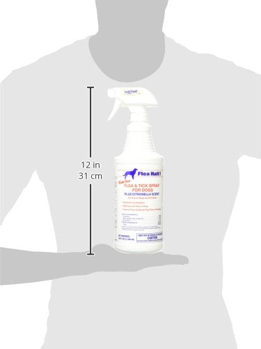 Flea Halt! Water-Based Flea & Tick Spray for Dogs Plus Citronella Scent, 40 fl oz - PawsPlanet Australia