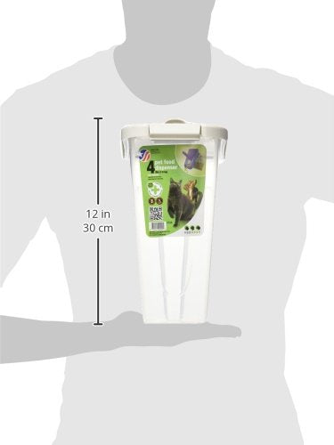 Van Ness 4-Pound Food Dispenser with Fresh-Tite Seal, White , Large (FD4) - PawsPlanet Australia