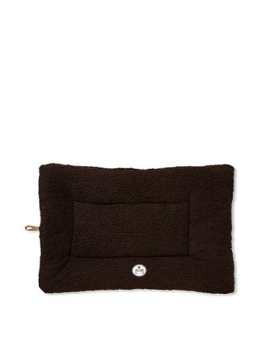 [Australia] - PET LIFE 'Eco-Paw' Reversible Eco-Friendly Recyclabled Polyfill Fashion Designer Pet Dog Bed Mat Lounge Brown And Cocoa Large 