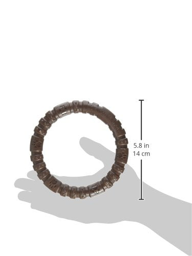 Rosewood Sonny Monkey Dog Toy & large tough and durable chew and teething ring shaped dog toy for all medium and large dogs made of tough nylon material, Chocolate flavoured and scented, brown + Ring shaped dog toy, Chocolate flavoured - PawsPlanet Australia