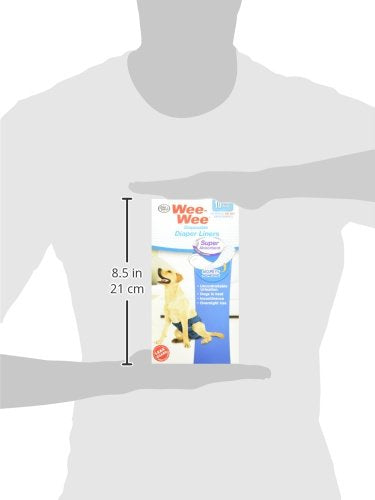 [Australia] - Four Paws Wee-Wee Products Disposable Dog Diaper Super Absorbent Liners, 10 Per Pack, 2.75" x 8.25" x 4.5" 