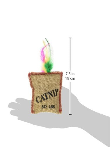 [Australia] - Ethical Jute and Feather Sack with Catnip Cat Toy 
