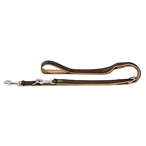 HUNTER NEOPRENE adjustable dog lead, 1.5 x 200 cm, brown/caramel - PawsPlanet Australia