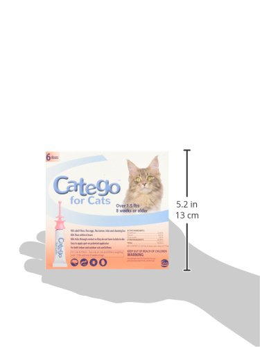 Catego Flea and Tick Control for Cats (6 Pack), 1.5 lb/One Size - PawsPlanet Australia