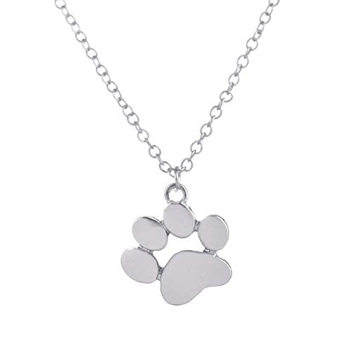 N7 925 Sterling Silver Paw Print Necklace, Paw Necklace, Dog Necklace, Dog Jewelry for Women, Dog Paw Necklace, Dog Pendant, Dog Necklaces for Women - PawsPlanet Australia