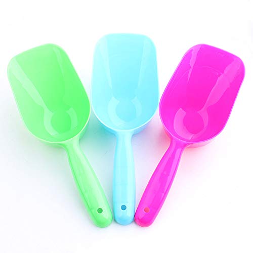 Ancoo 3 Pieces Plastic Handle Pet Dog Cat Food Feeder Shovel Scoop Cat Litter Scoops, 3 Colors - PawsPlanet Australia