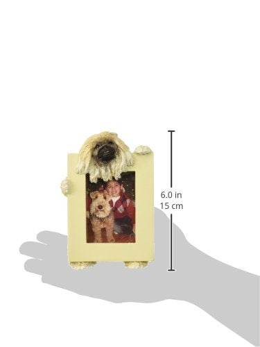 [Australia] - Pekingese Picture Frame Holds Your Favorite 2.5 by 3.5 Inch Photo, Hand Painted Realistic Looking Pekingese Stands 6 Inches Tall Holding Beautifully Crafted Frame, Unique and Special Pekingese Gifts for Pekingese Owners 