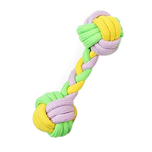 iPobie 2 Pcs Pet Cotton Rope Toy Dog Toy,Knotted Rope Bone Dog Toy,Candy Colours Dog Rope Toy - PawsPlanet Australia